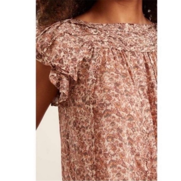 Ulla Johnson Blouse Akil Short Sleeve in Akil - Picture 2 of 8